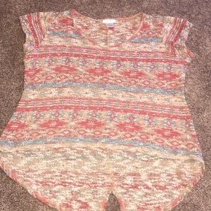 Wrangler Hi Low Southwest Knit Top